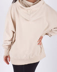 OVERSIZED SWEATSHIRT HOODIE (BEIGE) - Top - Yakira Bella