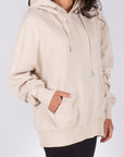 OVERSIZED SWEATSHIRT HOODIE (BEIGE) - Top - Yakira Bella