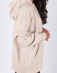 OVERSIZED SWEATSHIRT HOODIE (BEIGE) - Top - Yakira Bella