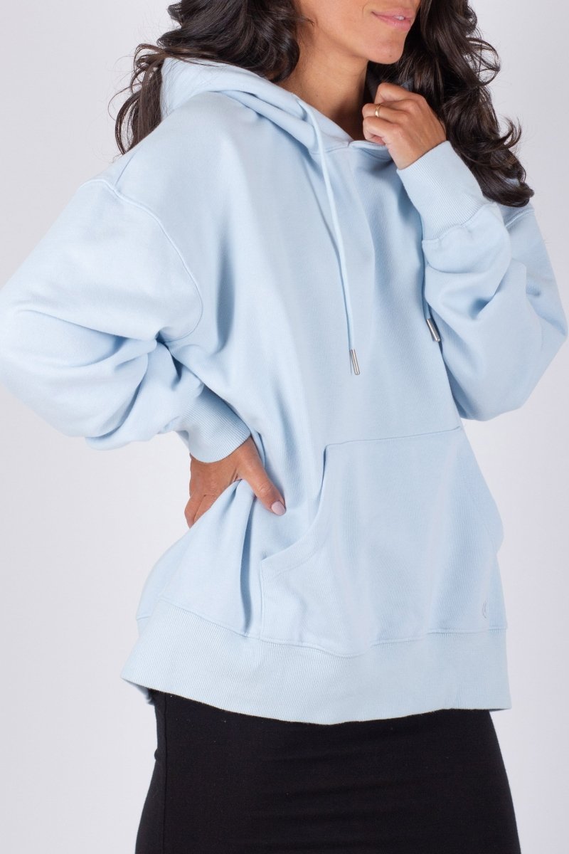 OVERSIZED SWEATSHIRT HOODIE (LIGHT BLUE) - Top - Yakira Bella