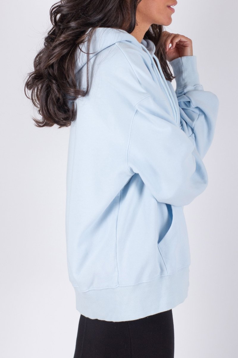 OVERSIZED SWEATSHIRT HOODIE (LIGHT BLUE) - Top - Yakira Bella