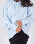 OVERSIZED SWEATSHIRT HOODIE (LIGHT BLUE) - Top - Yakira Bella