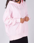 OVERSIZED SWEATSHIRT HOODIE (LIGHT PINK) - Top - Yakira Bella