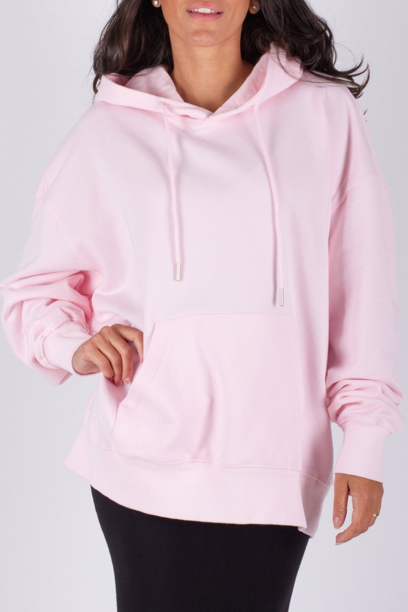 OVERSIZED SWEATSHIRT HOODIE (LIGHT PINK) - Top - Yakira Bella