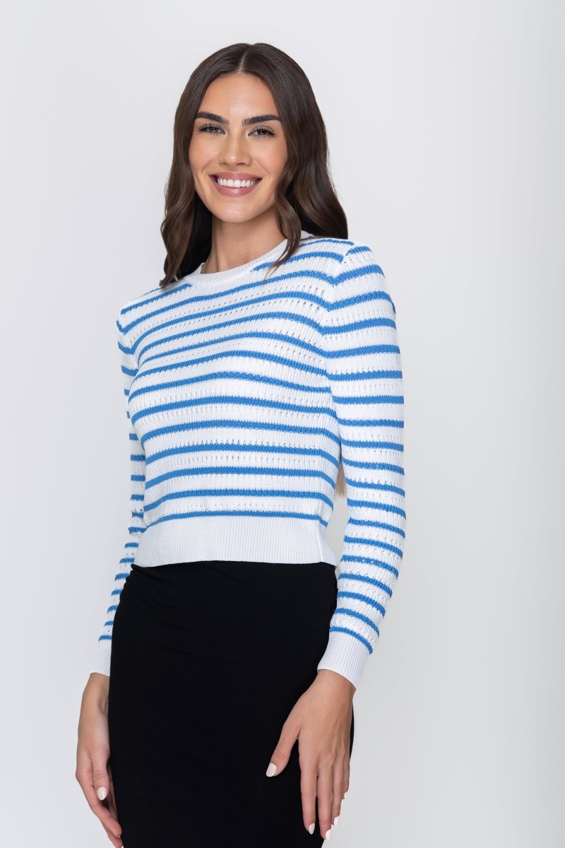 PAIGE TOP (BLUE STRIPE) - Top - Yakira Bella