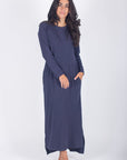 REESE DRESS LONG SLEEVE (NAVY) - Dress - Yakira Bella