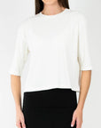 REMI TEE RIBBED (OFF WHITE) - Top - Yakira Bella