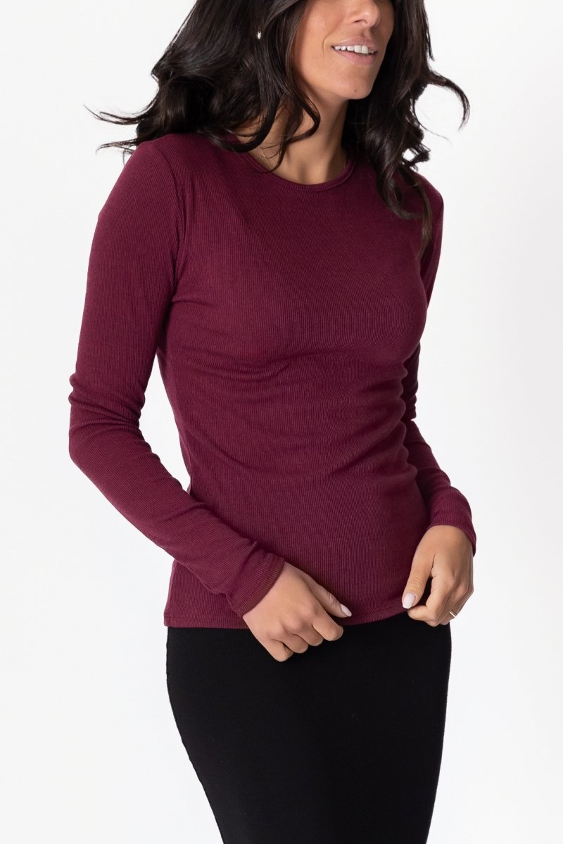 RENEE TEE (WINE) - Top - Yakira Bella