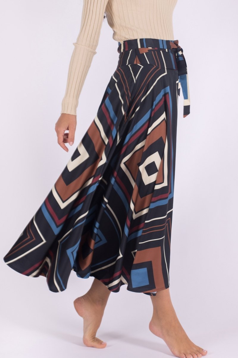 SANDY SKIRT (BROWN MULTI) - Skirt - Yakira Bella