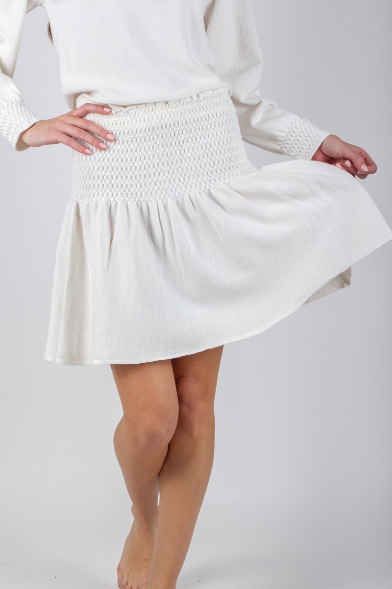 SHELBY SKIRT 20" (IVORY) - Skirt - Yakira Bella