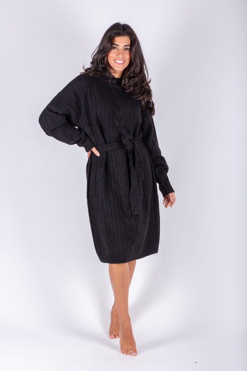 SIMONE DRESS 38&quot; (BLACK) - Dress - Yakira Bella