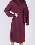 SIMONE DRESS 42" (BURGUNDY) - Dress - Yakira Bella