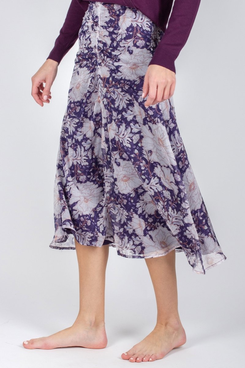 SYLVIE SKIRT (PURPLE FLOWER) - Skirt - Yakira Bella