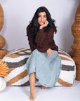 VALERIA CARDIGAN (BROWN) - Top - Yakira Bella