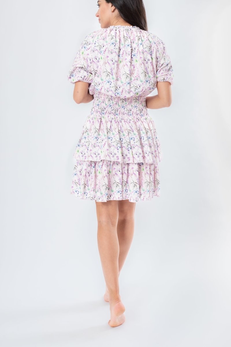 ZENA DRESS Short Sleeve (LILAC FLOWER) 36" stores - Dress - Yakira Bella