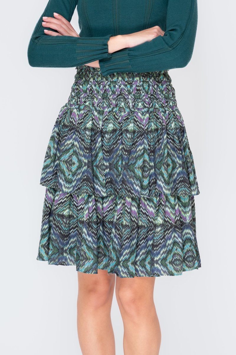 ZENA SKIRT (GREEN/MULTI) - Skirt - Yakira Bella