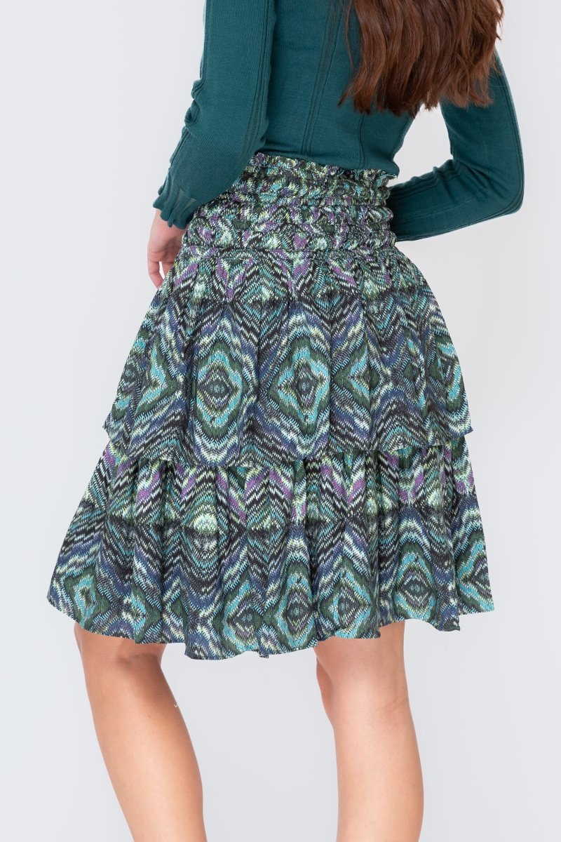 ZENA SKIRT (GREEN/MULTI) - Skirt - Yakira Bella