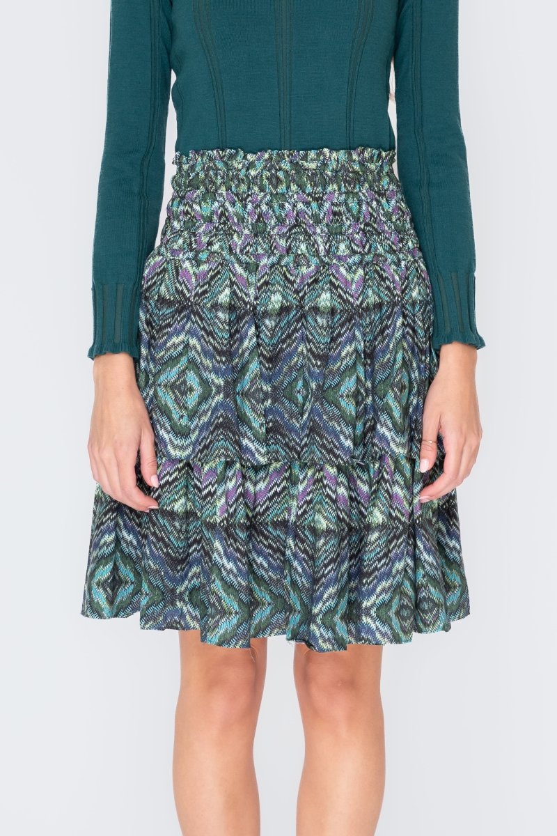 ZENA SKIRT (GREEN/MULTI) - Skirt - Yakira Bella