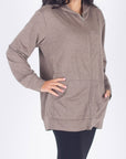 ZIP - UP CARDIGAN (BROWN) - Top - Yakira Bella