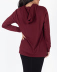 ZIP - UP CARDIGAN (BURGUNDY) - Top - Yakira Bella