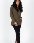 ZIP - UP CARDIGAN (OLIVE) - Top - Yakira Bella